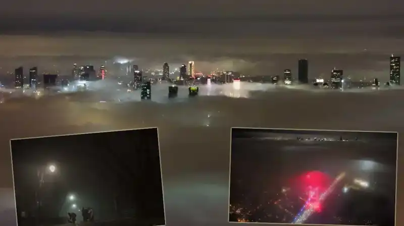 İstanbul'un Sıcak Sokaklarına Sis Çöktü, Şehirde Görülmemiş Manzaralar Oluştu